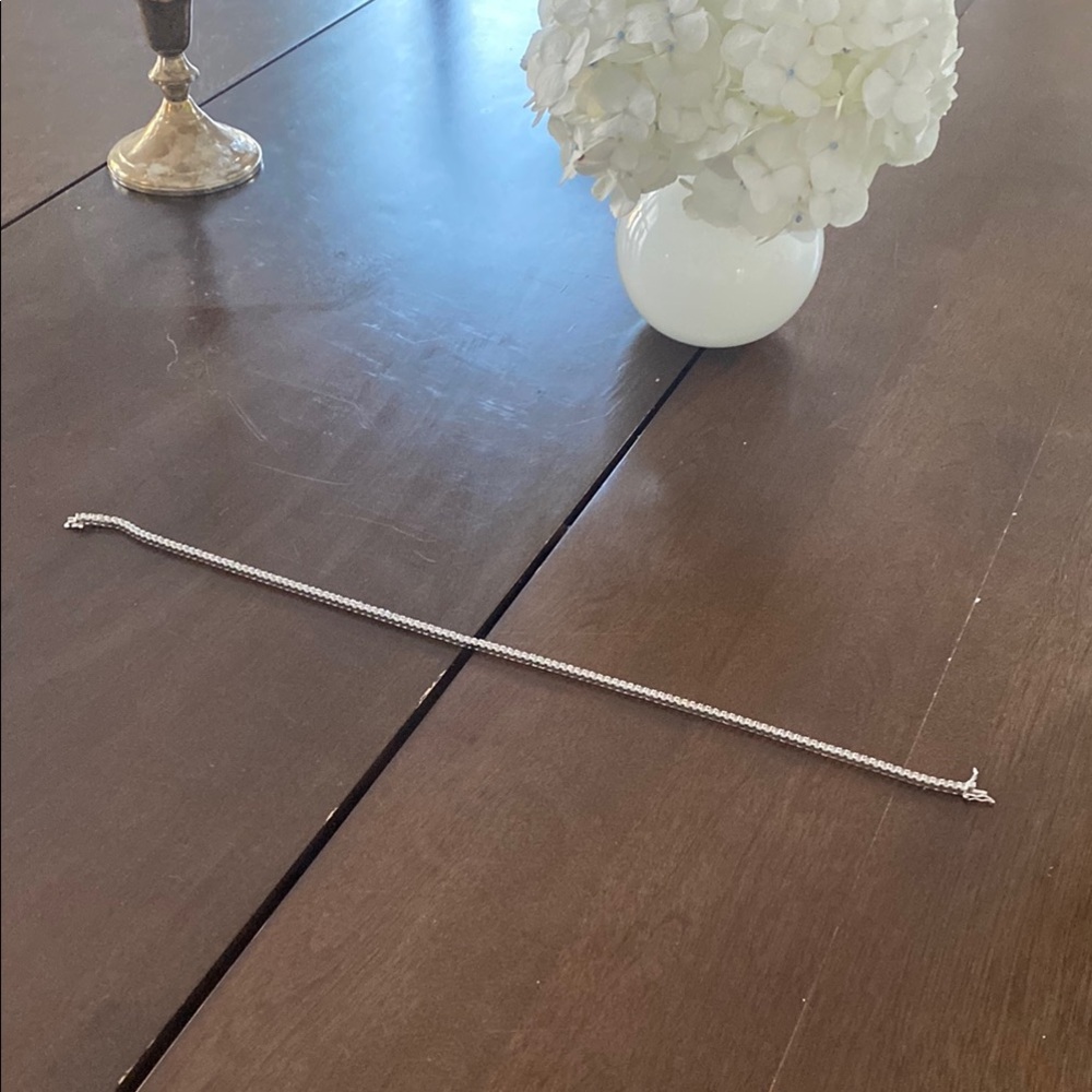 Dorsey Silver Tennis Necklace 16 inch